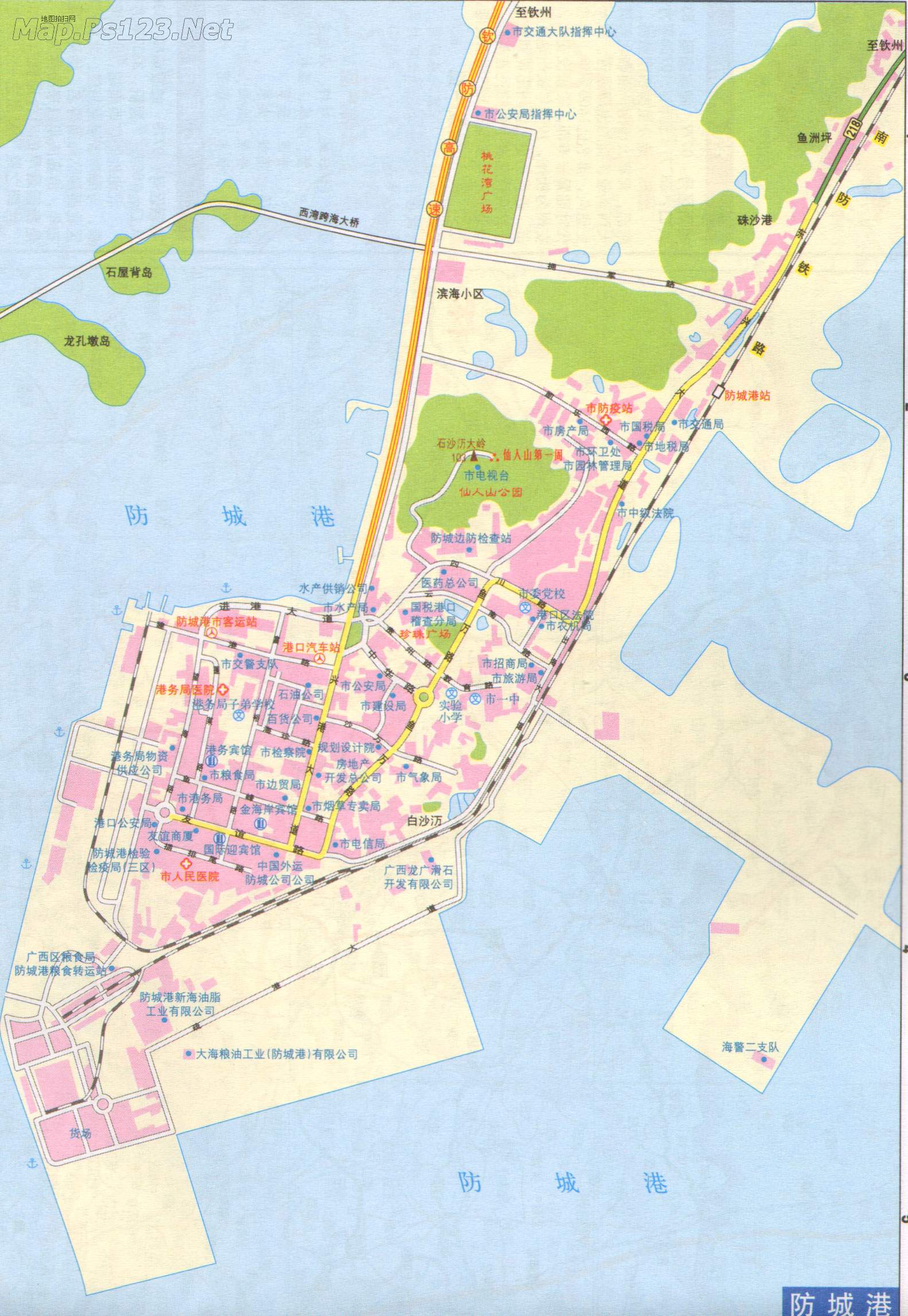 防城港市区地图