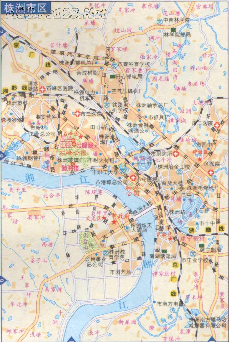 株洲市区地图