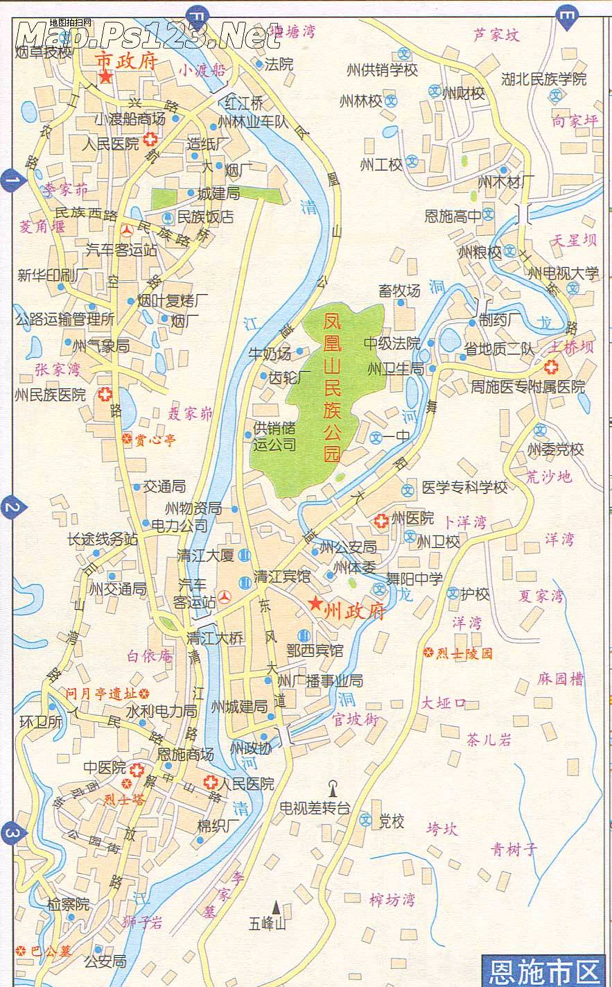 恩施市区地图