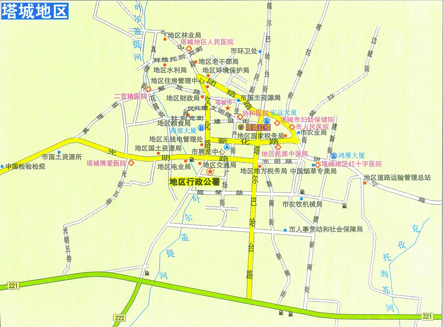 塔城城区地图