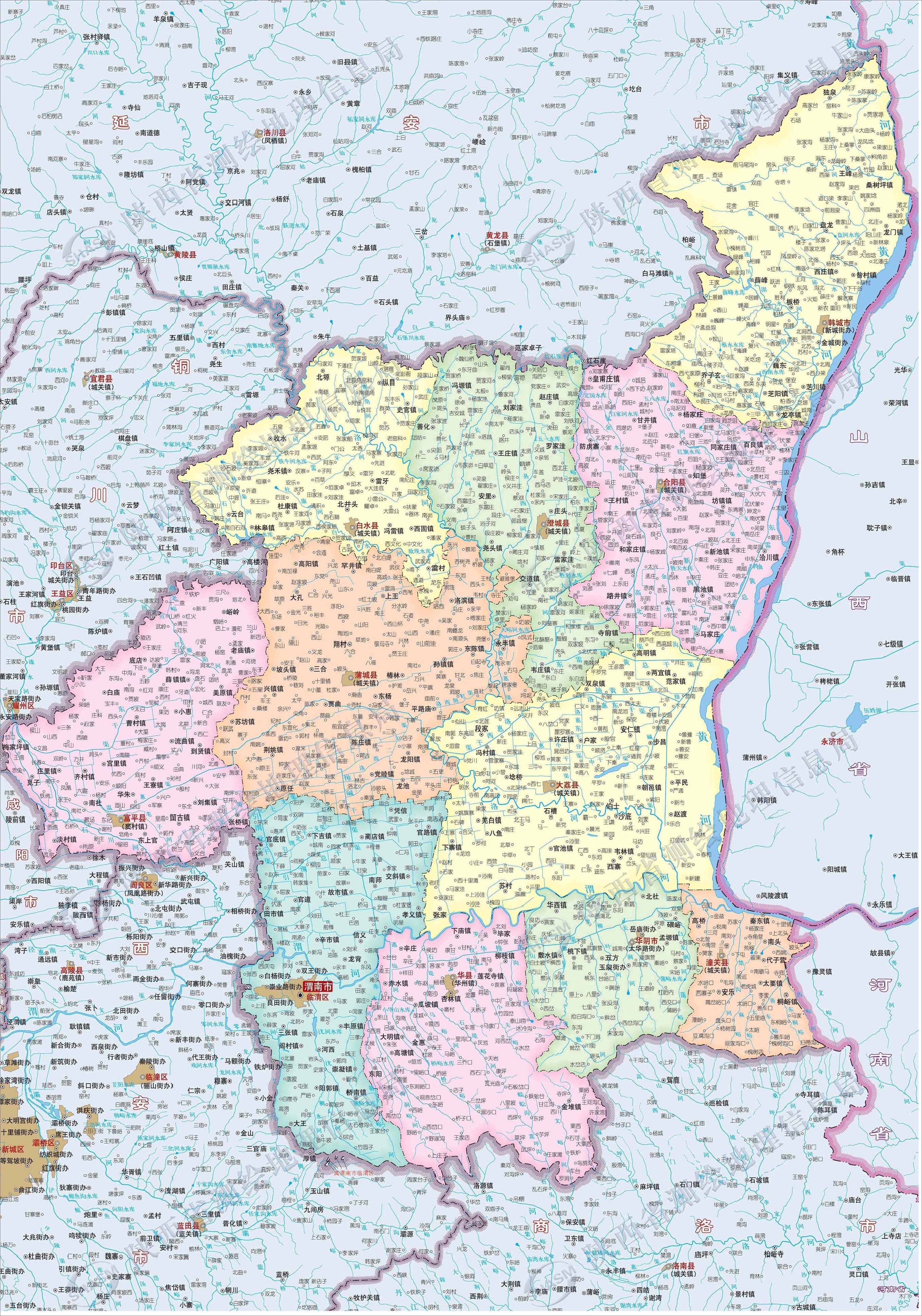 渭南市地图