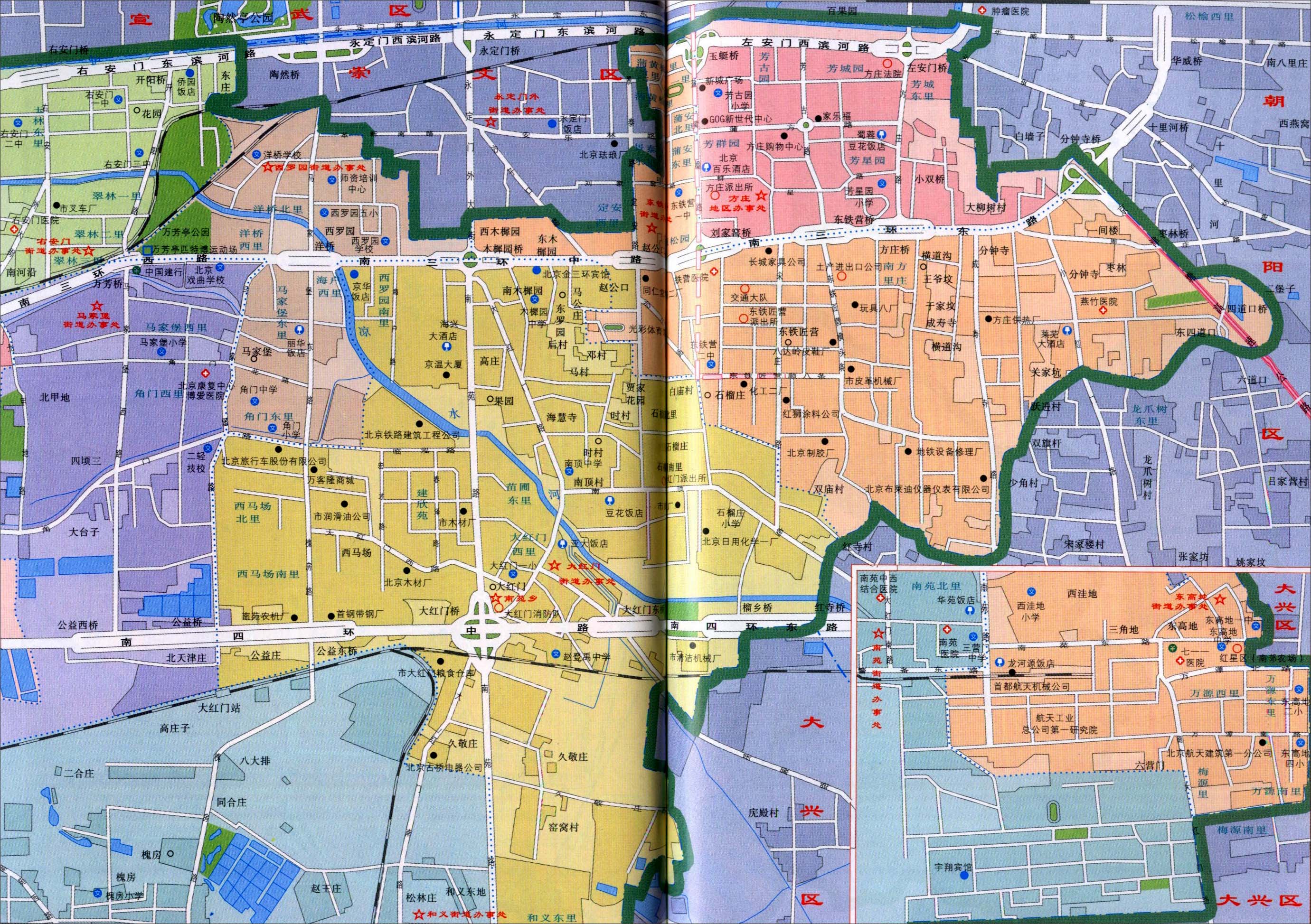 中国地图 北京 丰台区