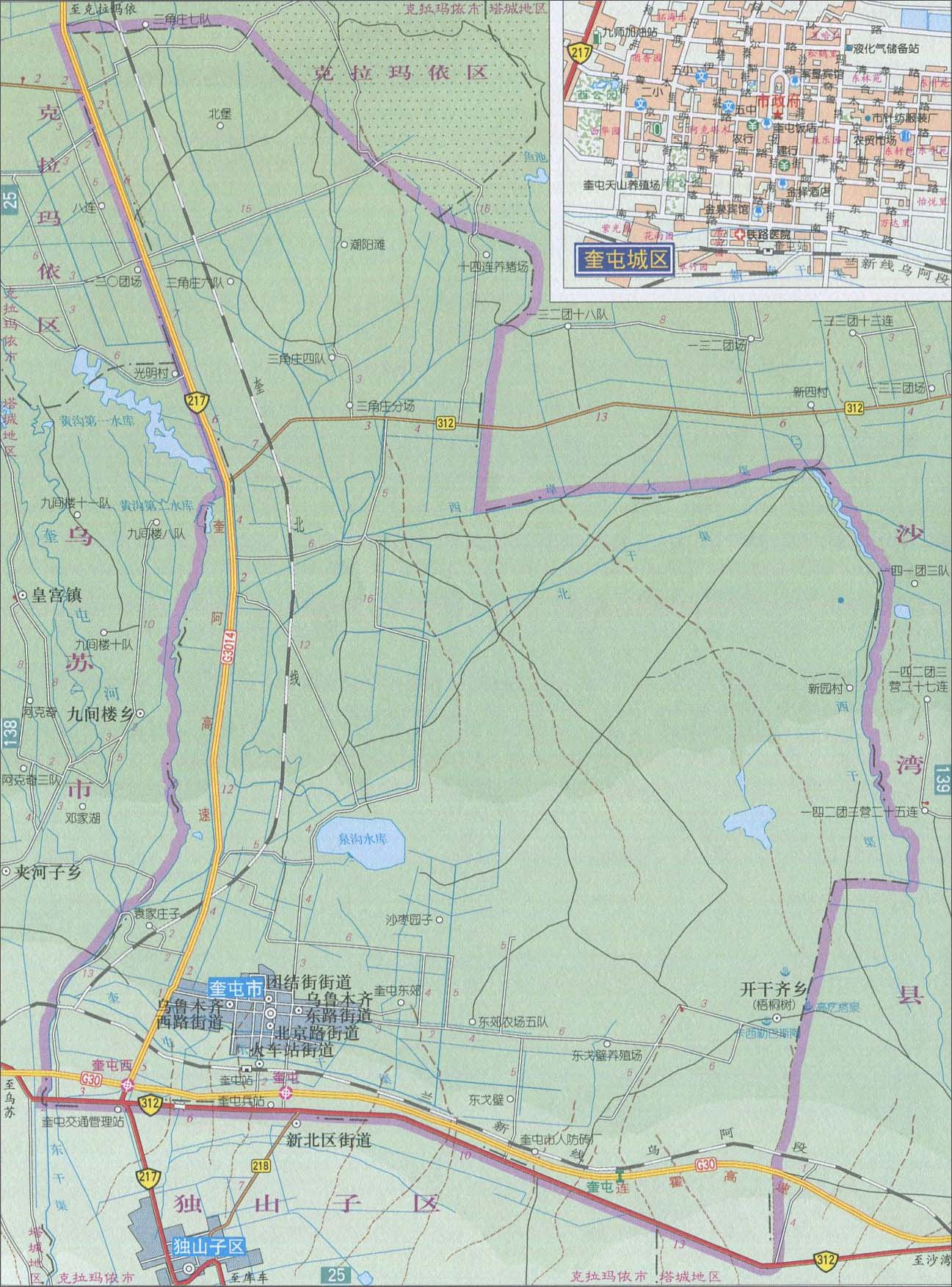 奎屯市地图