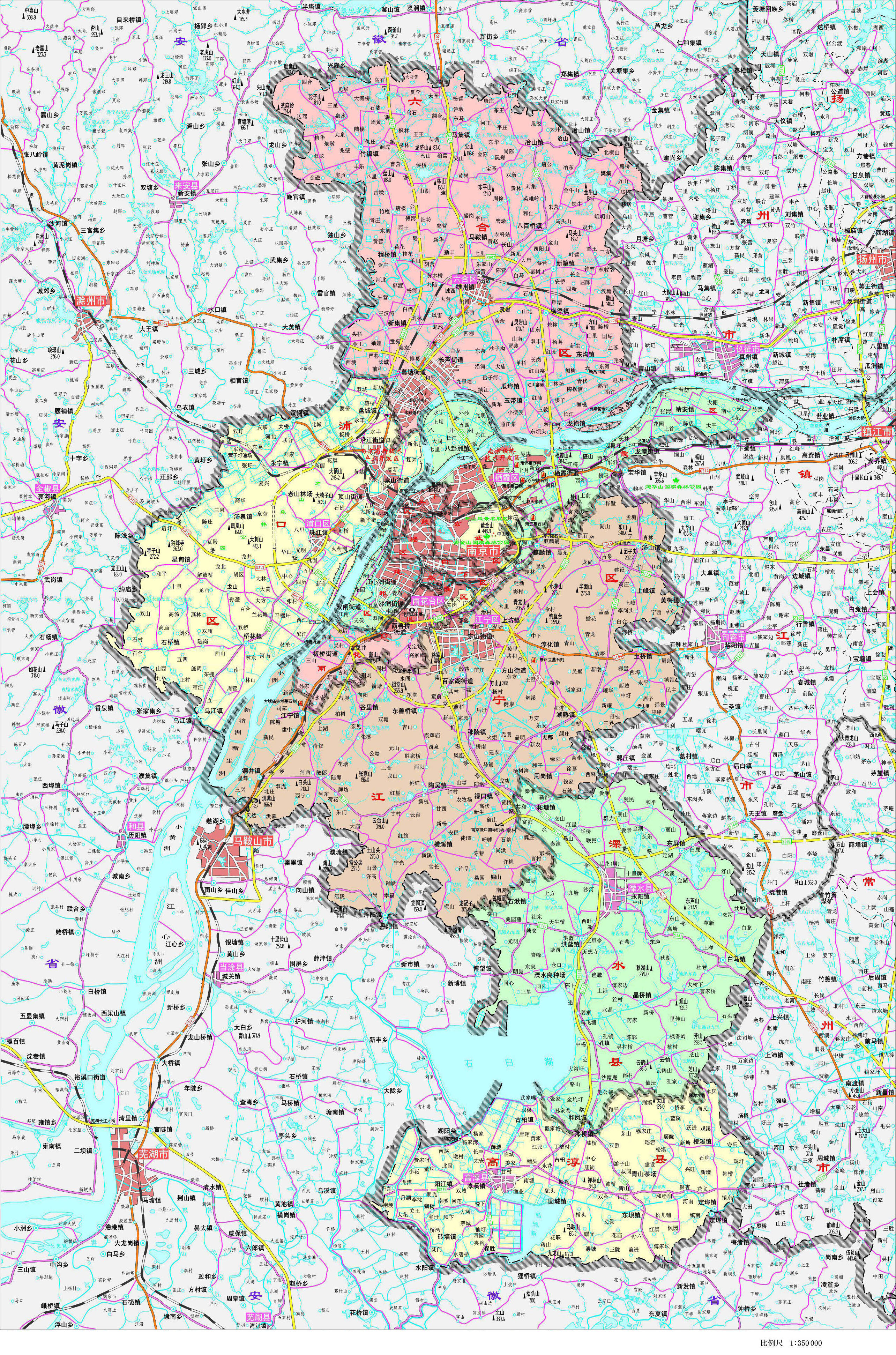南京市地图高清版大图