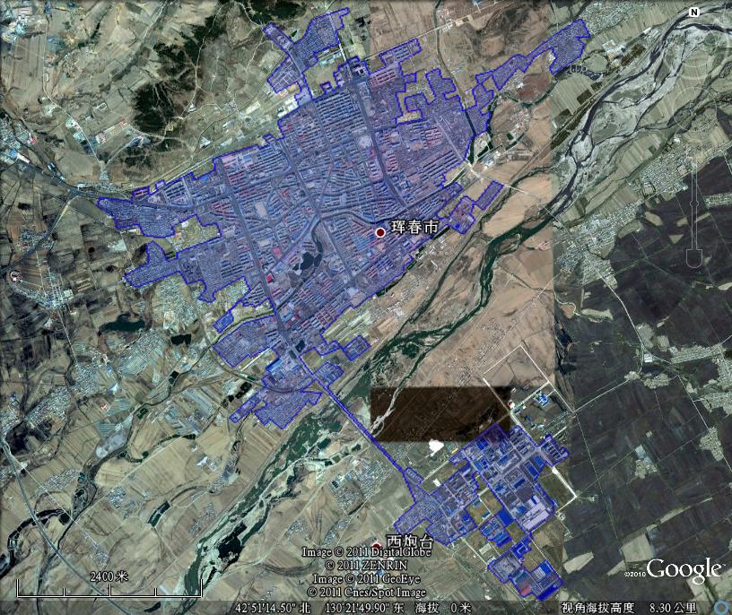 珲春市建成区面积13.5平方公里