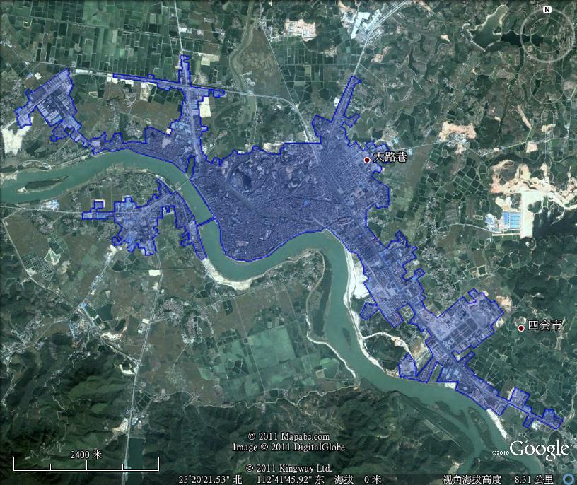 四会市建成区面积10.4平方公里_肇庆市地图查询