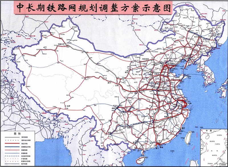 中国铁路线路规划图