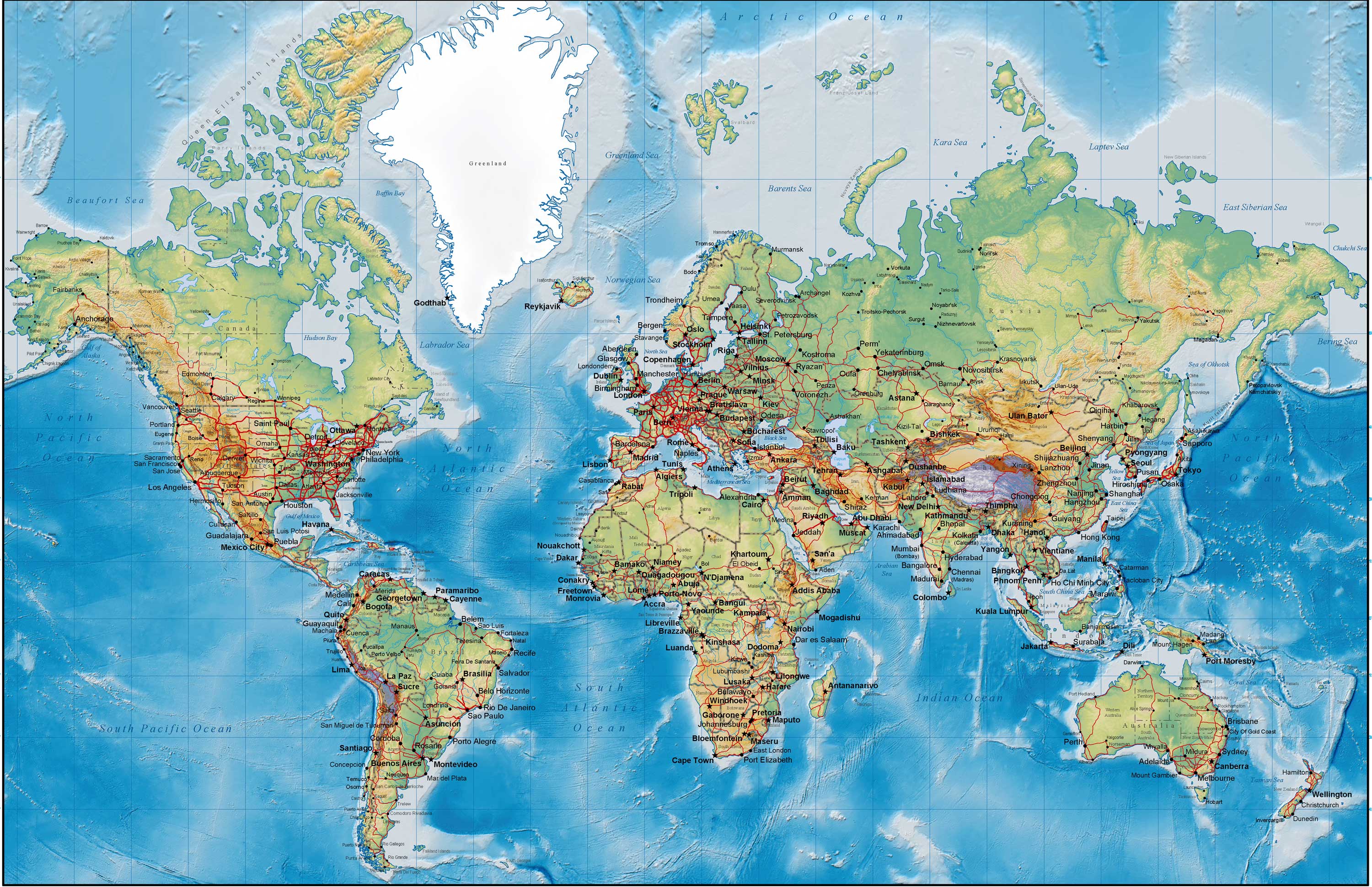 世界地图高清可放大