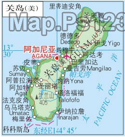 关岛地图