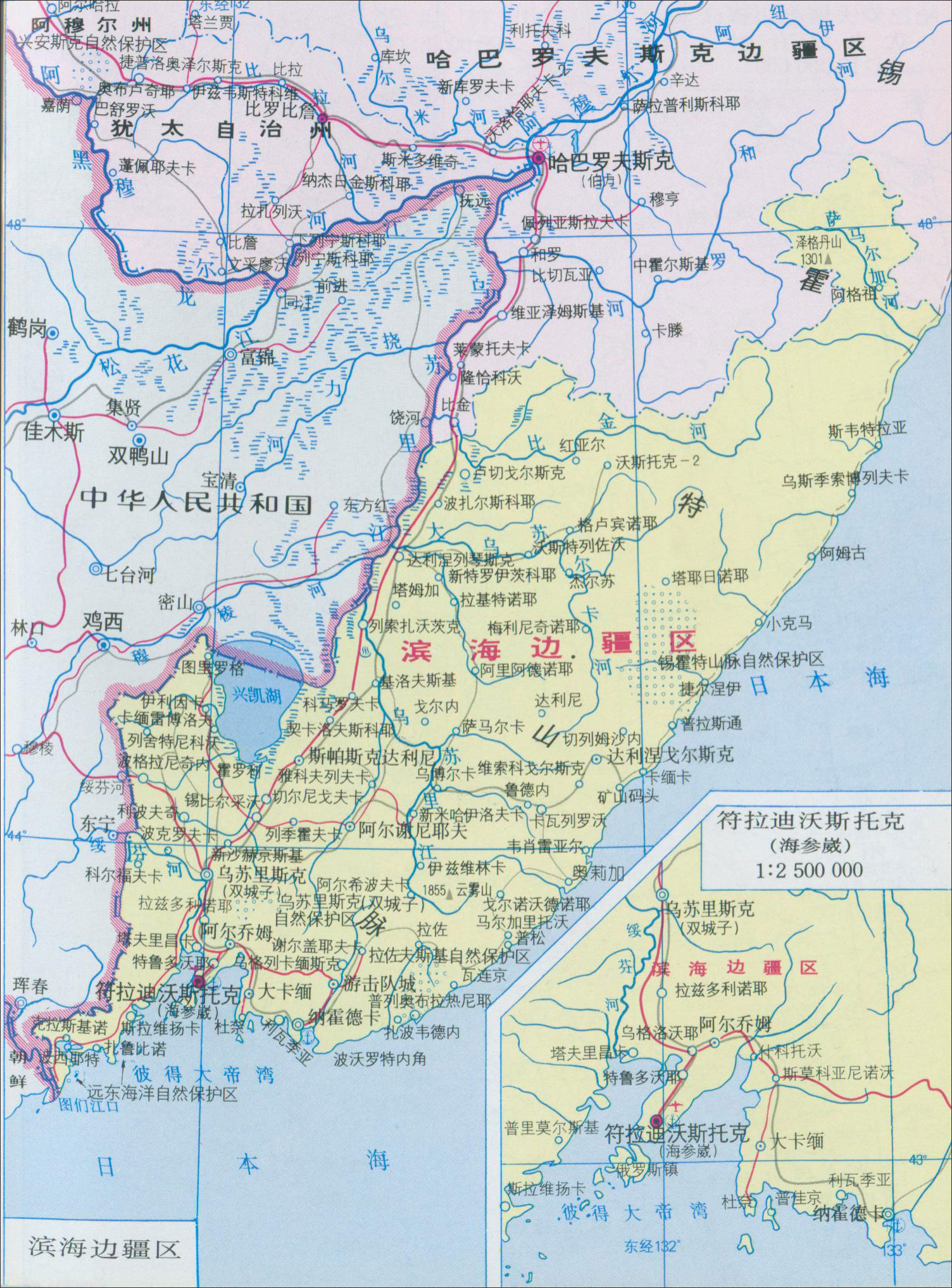 滨海边疆区地图