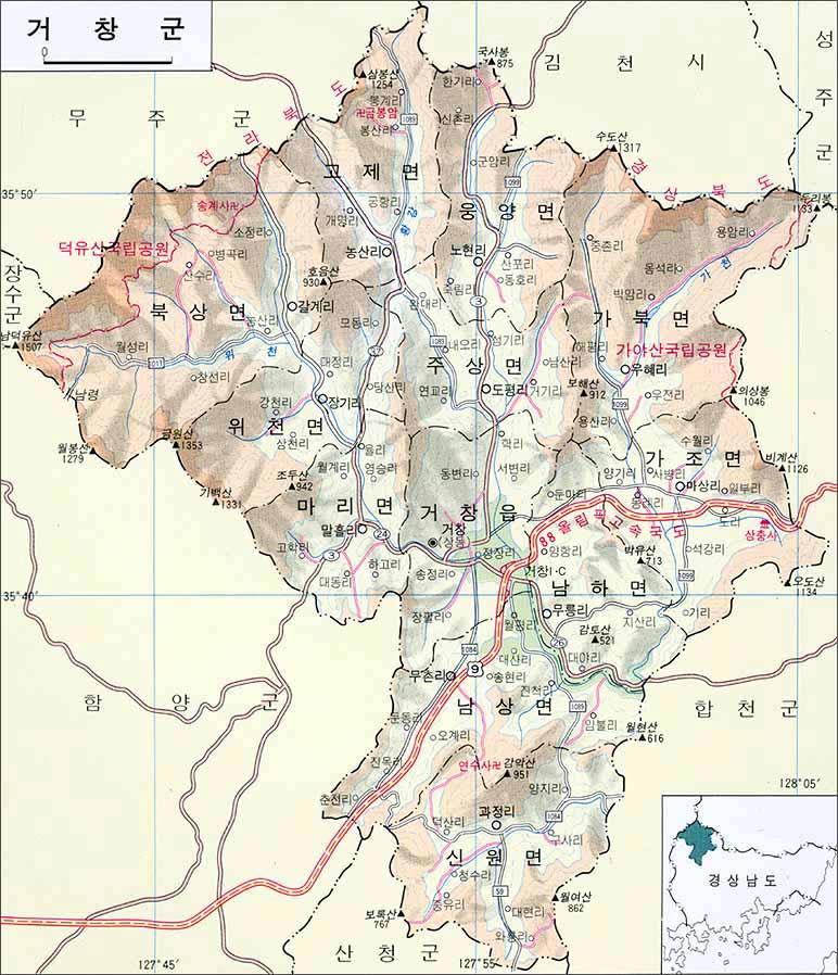 居昌郡_韩国地图查询