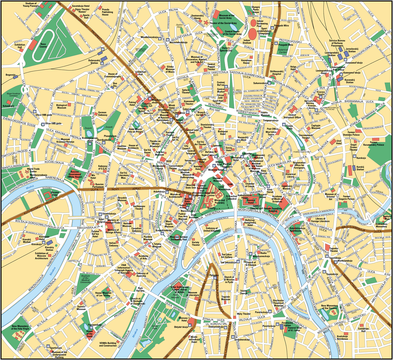 莫斯科地图英文版