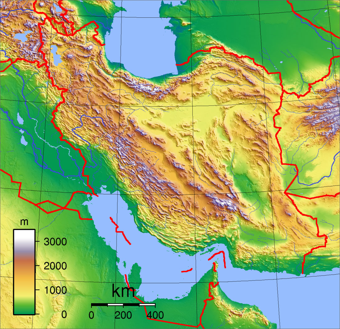 伊朗地势图