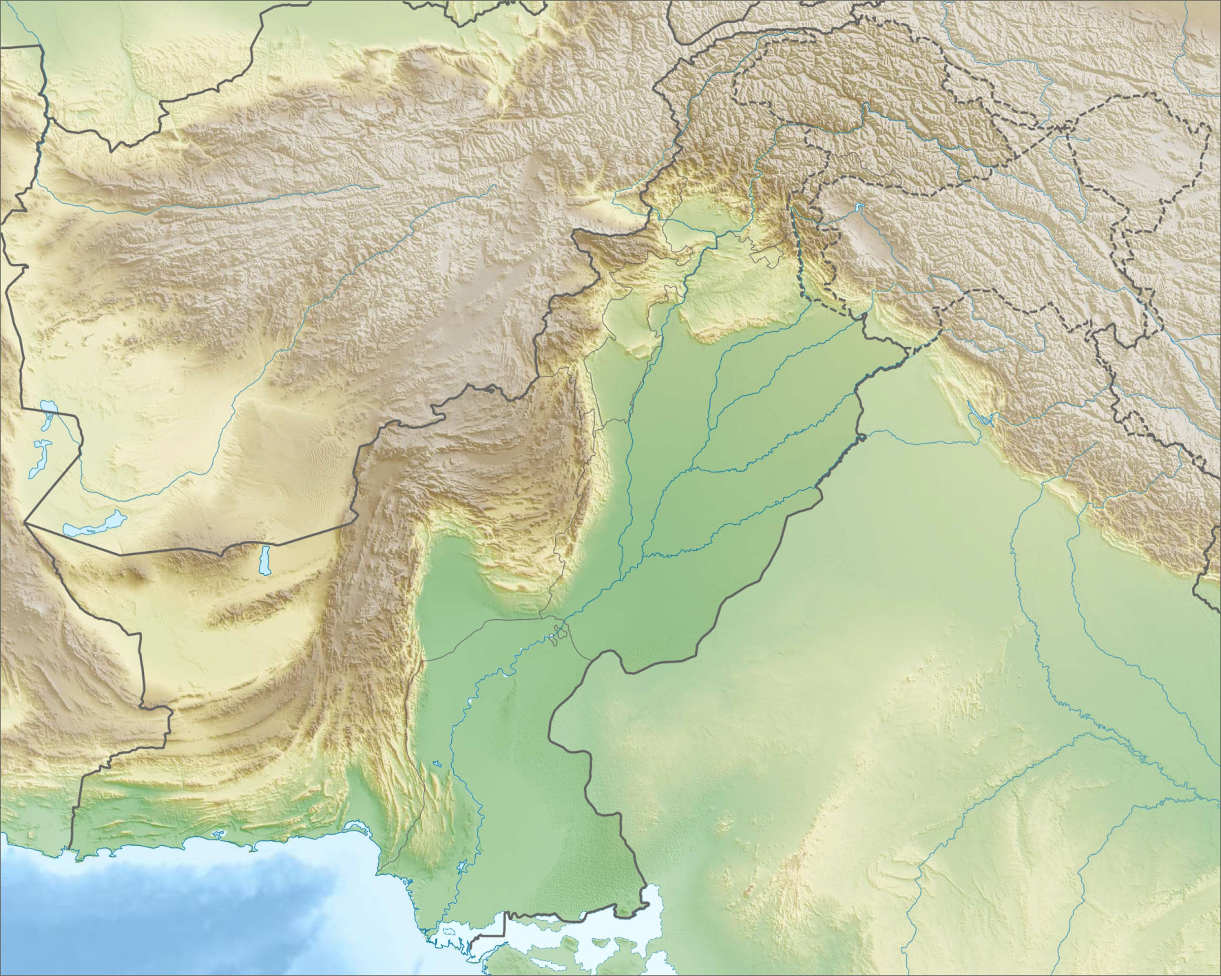 巴基斯坦地形图